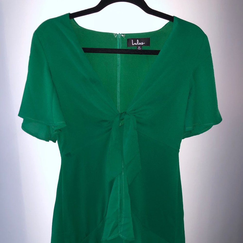 Tie Front Tiered Dress